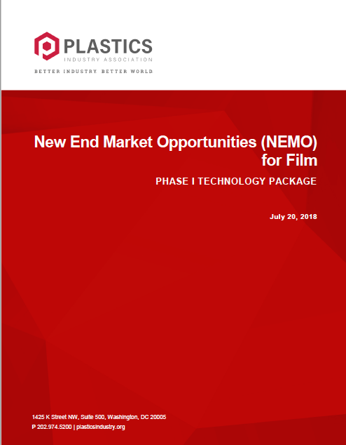 Plastics Film & Bag Recycling - New End Market Opportunities (NEMO) for Film PHASE I TECHNOLOGY PACKAGE